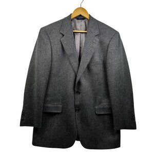 Brooks Brothers Blazer Mens 42R Gray Wool Herringbone Made in Italy Fall/Winter